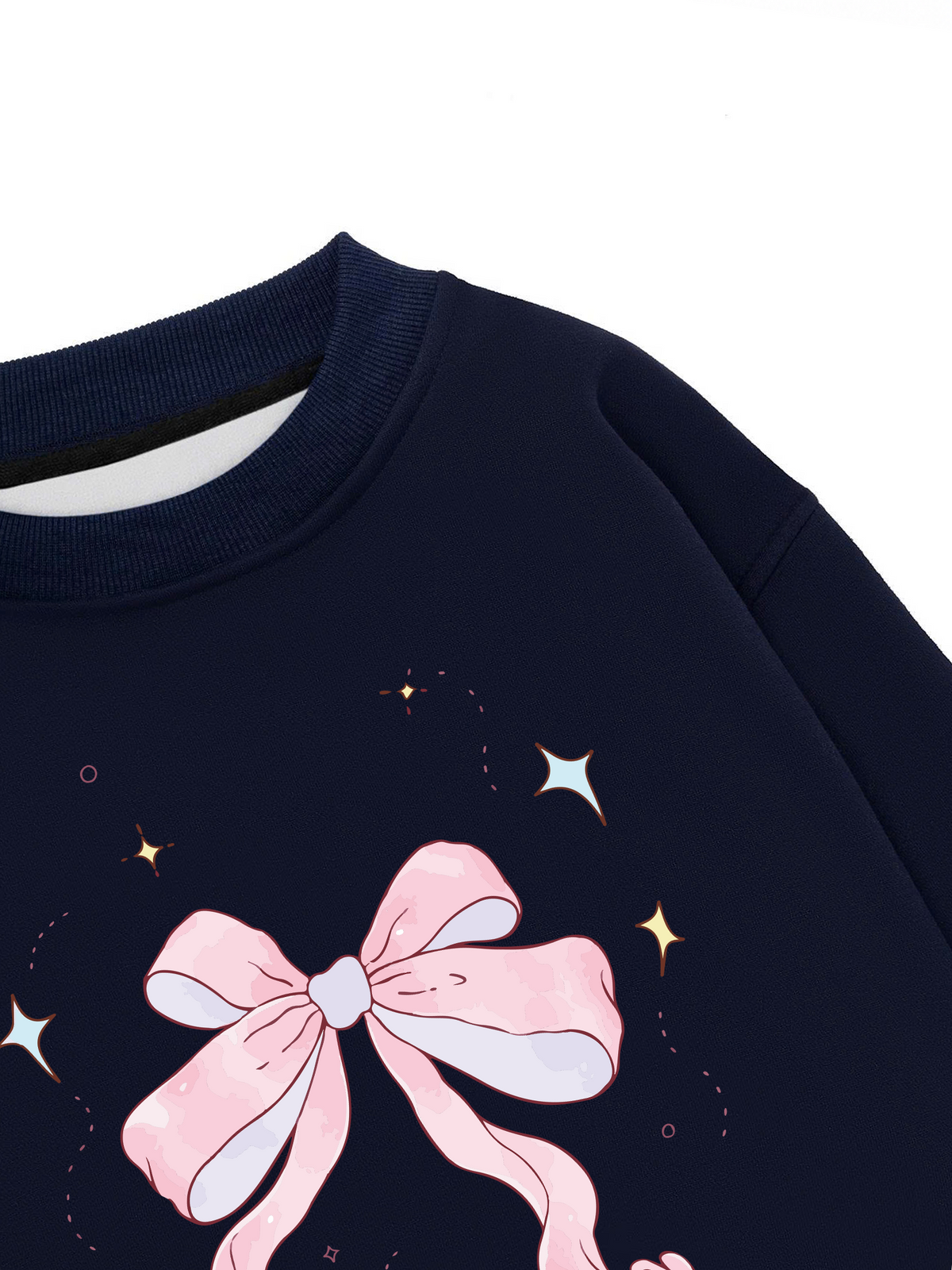 Áo Sweater Nỉ Hai Da Cute Girl Pink Bow Bunny