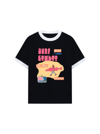 Áo Thun Ringer Relaxed Fit Summer Vibes GoTo Beach Cowboy