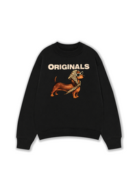 Áo Sweater Nỉ Hai Da Retro Leopard Dashund