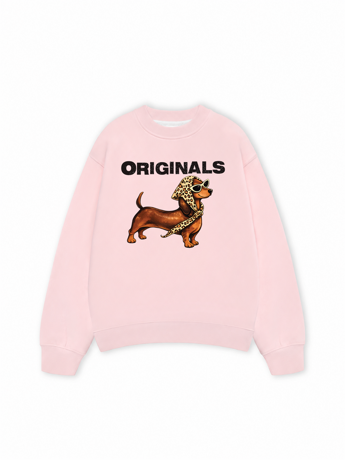 Áo Sweater Nỉ Hai Da Retro Leopard Dashund