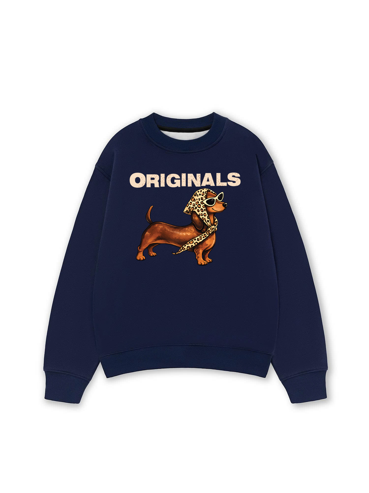 Áo Sweater Nỉ Hai Da Retro Leopard Dashund