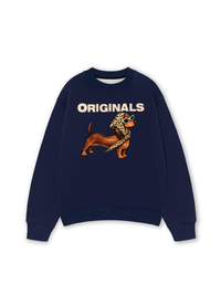 Áo Sweater Nỉ Hai Da Retro Leopard Dashund