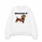 Áo Sweater Nỉ Hai Da Retro Leopard Dashund