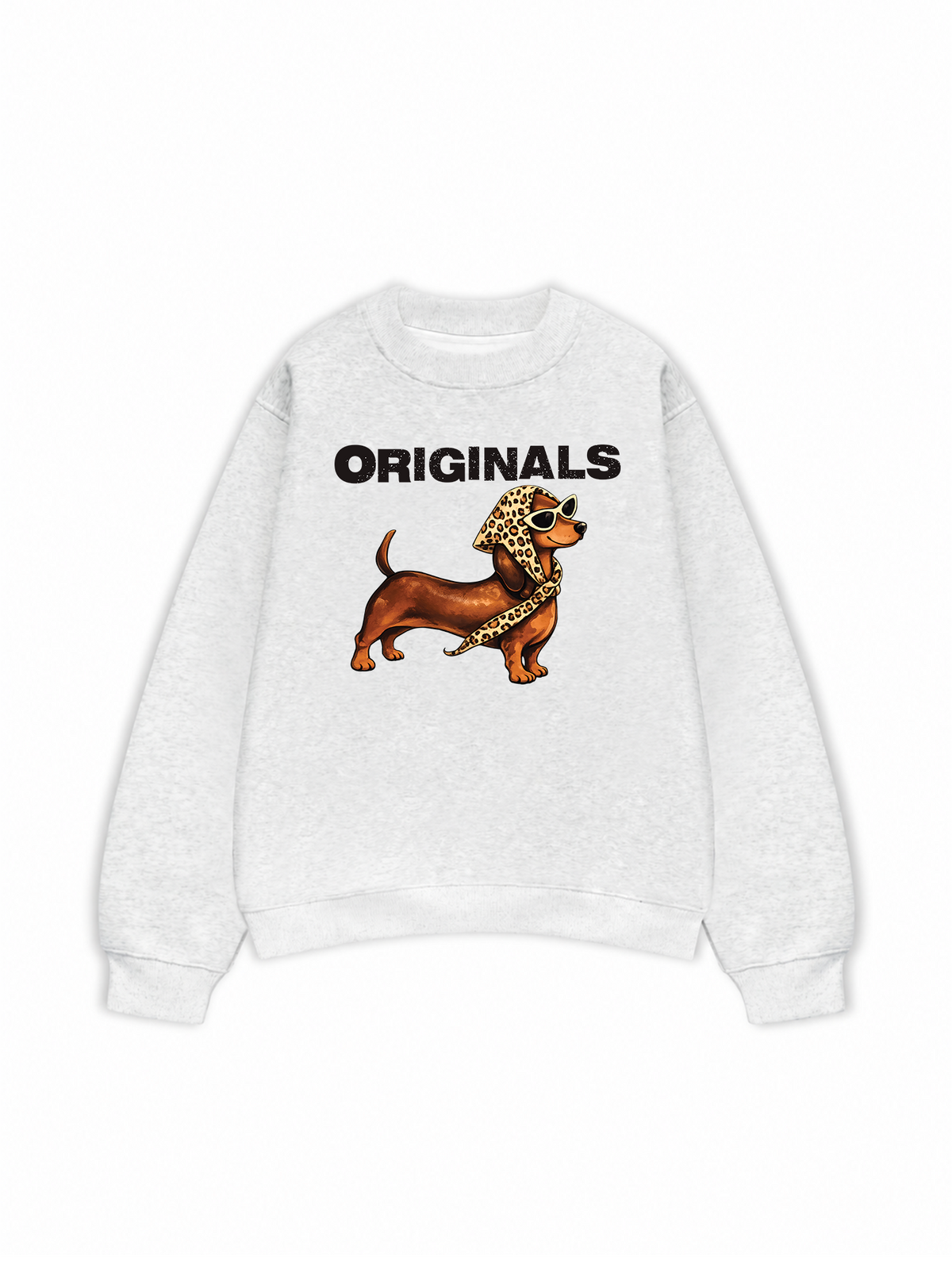 Áo Sweater Nỉ Hai Da Retro Leopard Dashund
