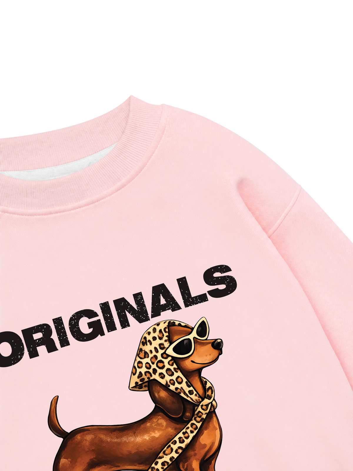 Áo Sweater Nỉ Hai Da Retro Leopard Dashund