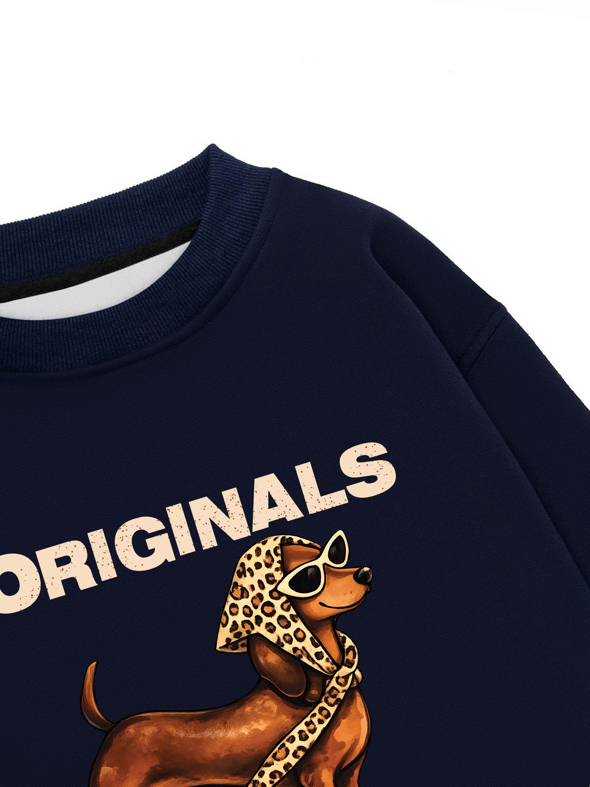 Áo Sweater Nỉ Hai Da Retro Leopard Dashund