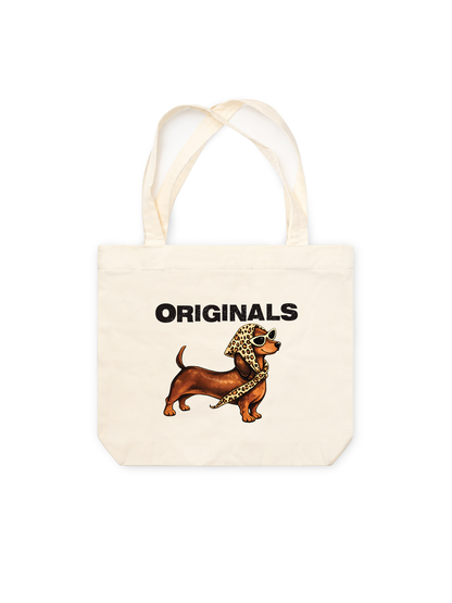 Túi Tote Retro Leopard Dashund