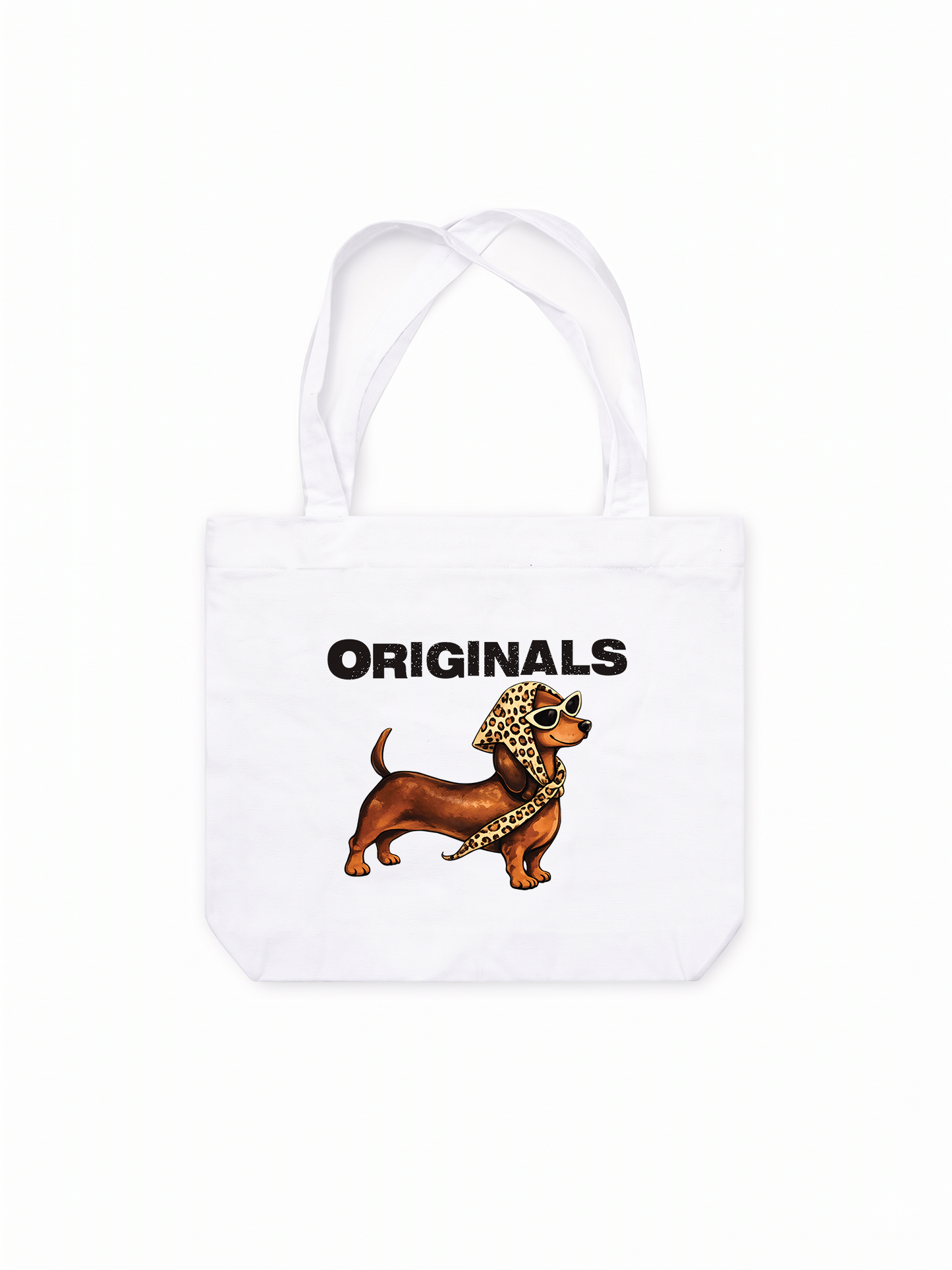 Túi Tote Retro Leopard Dashund