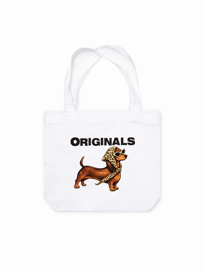 Túi Tote Retro Leopard Dashund