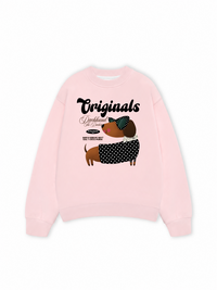 Áo Sweater Nỉ Hai Da Animal l Mood Dots Dachhund