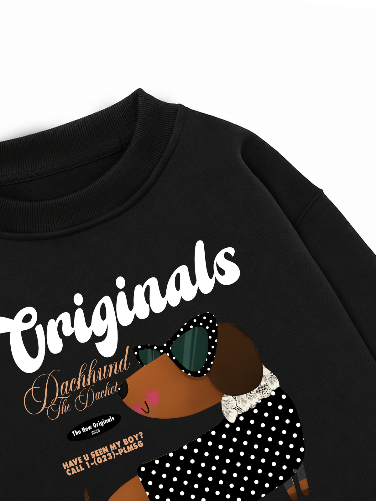 Áo Sweater Nỉ Hai Da Animal l Mood Dots Dachhund