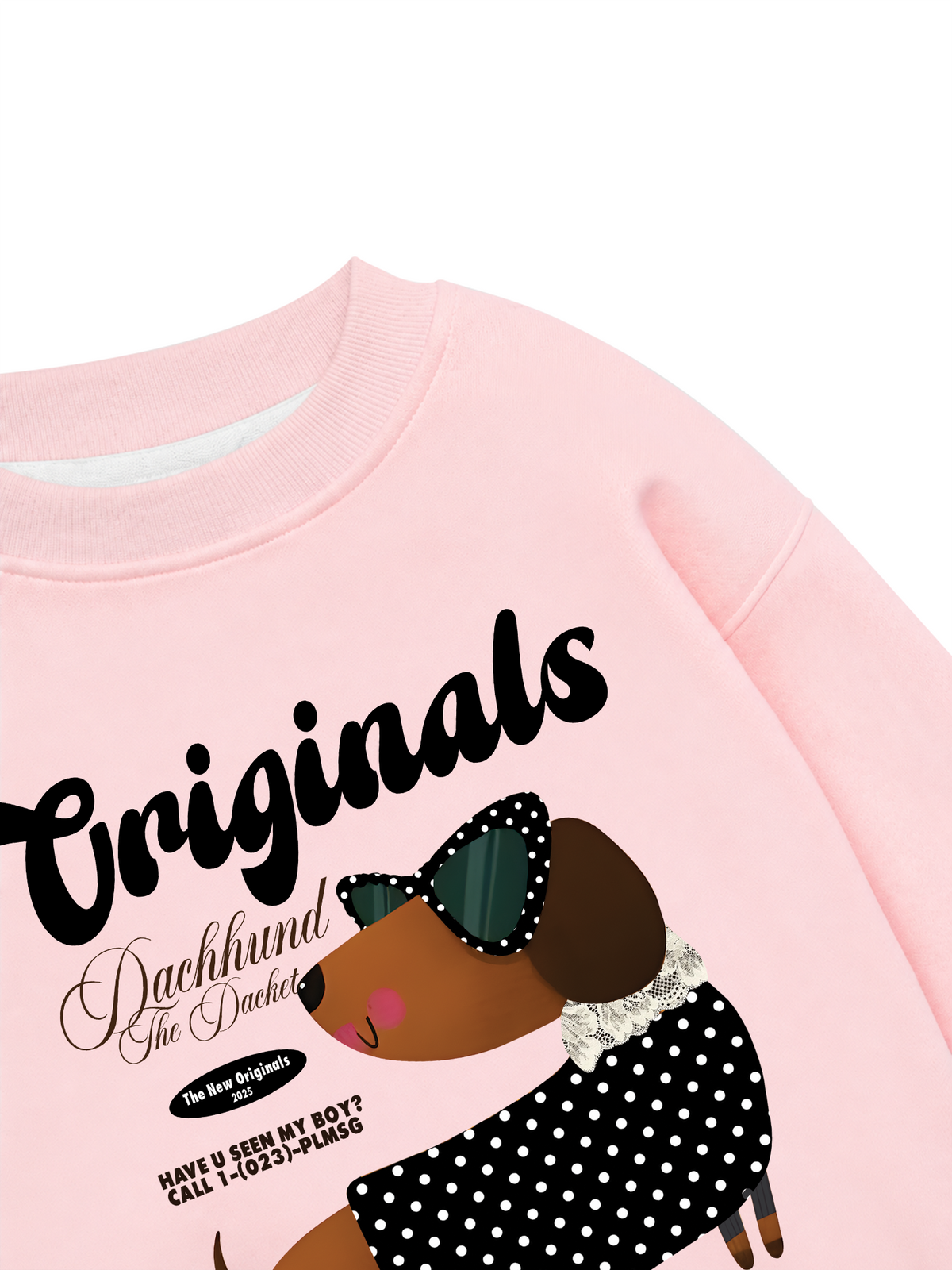 Áo Sweater Nỉ Hai Da Animal l Mood Dots Dachhund