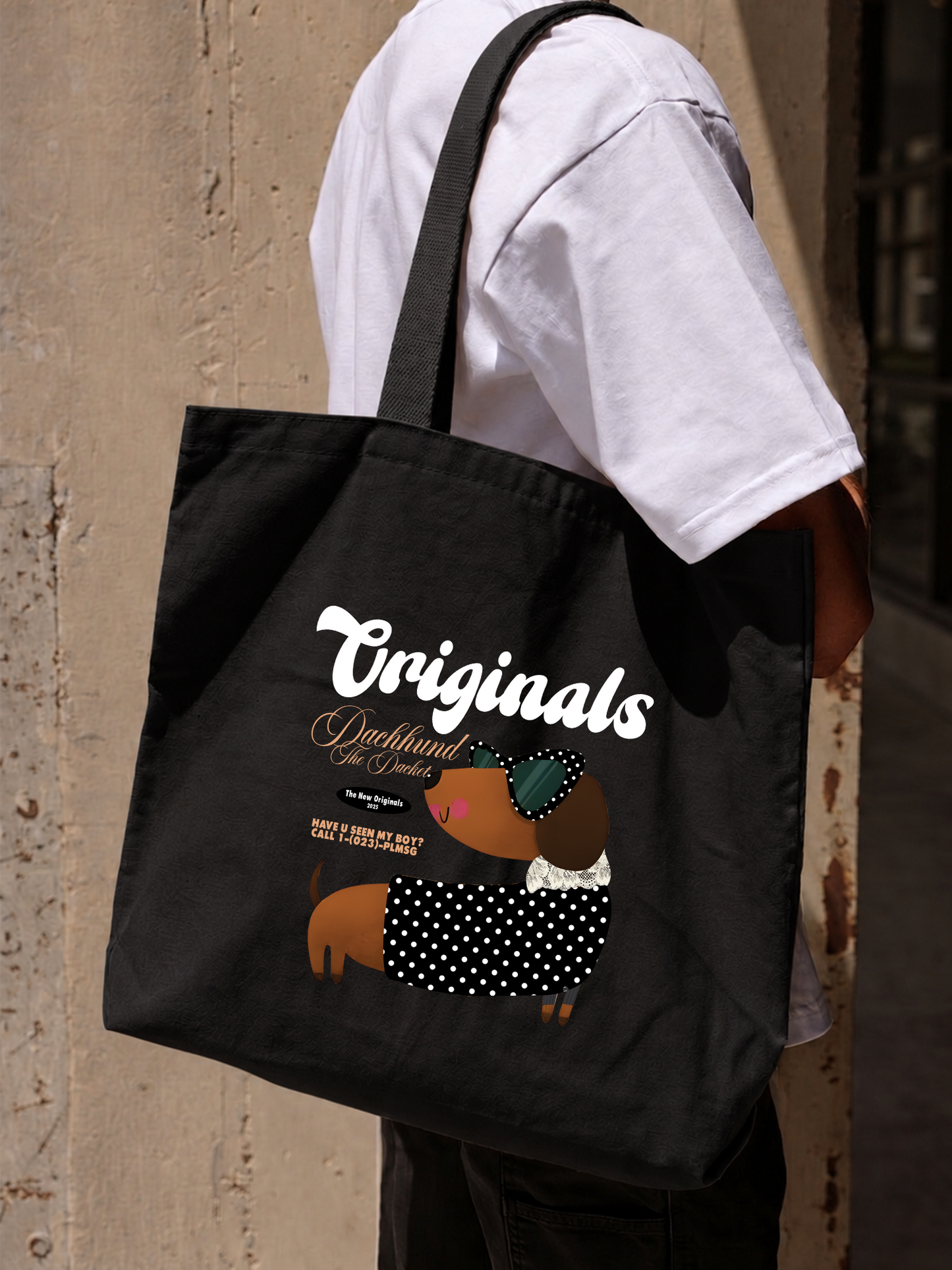 Túi Tote Animal l Mood Dots Dachhund