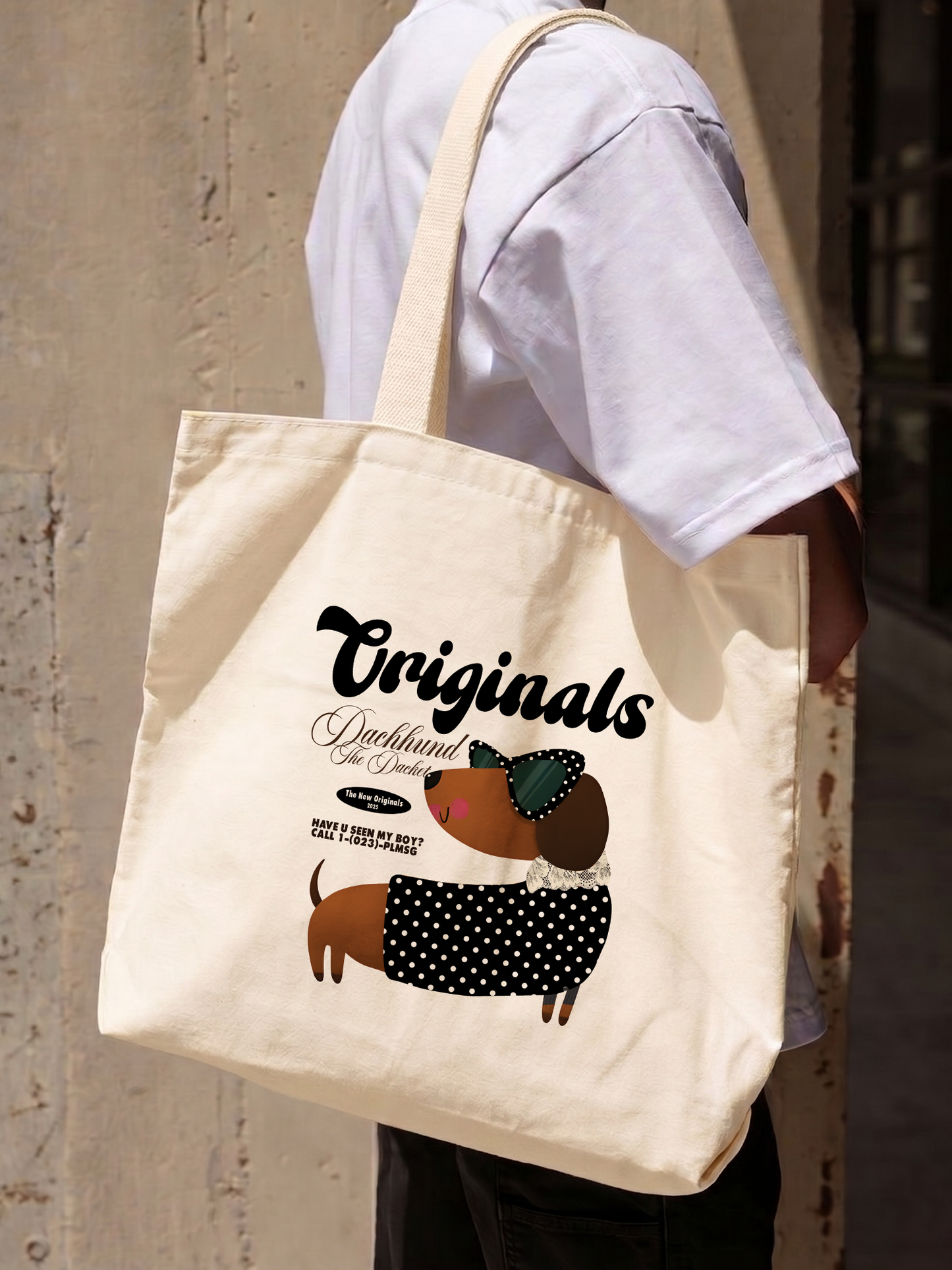 Túi Tote Animal l Mood Dots Dachhund