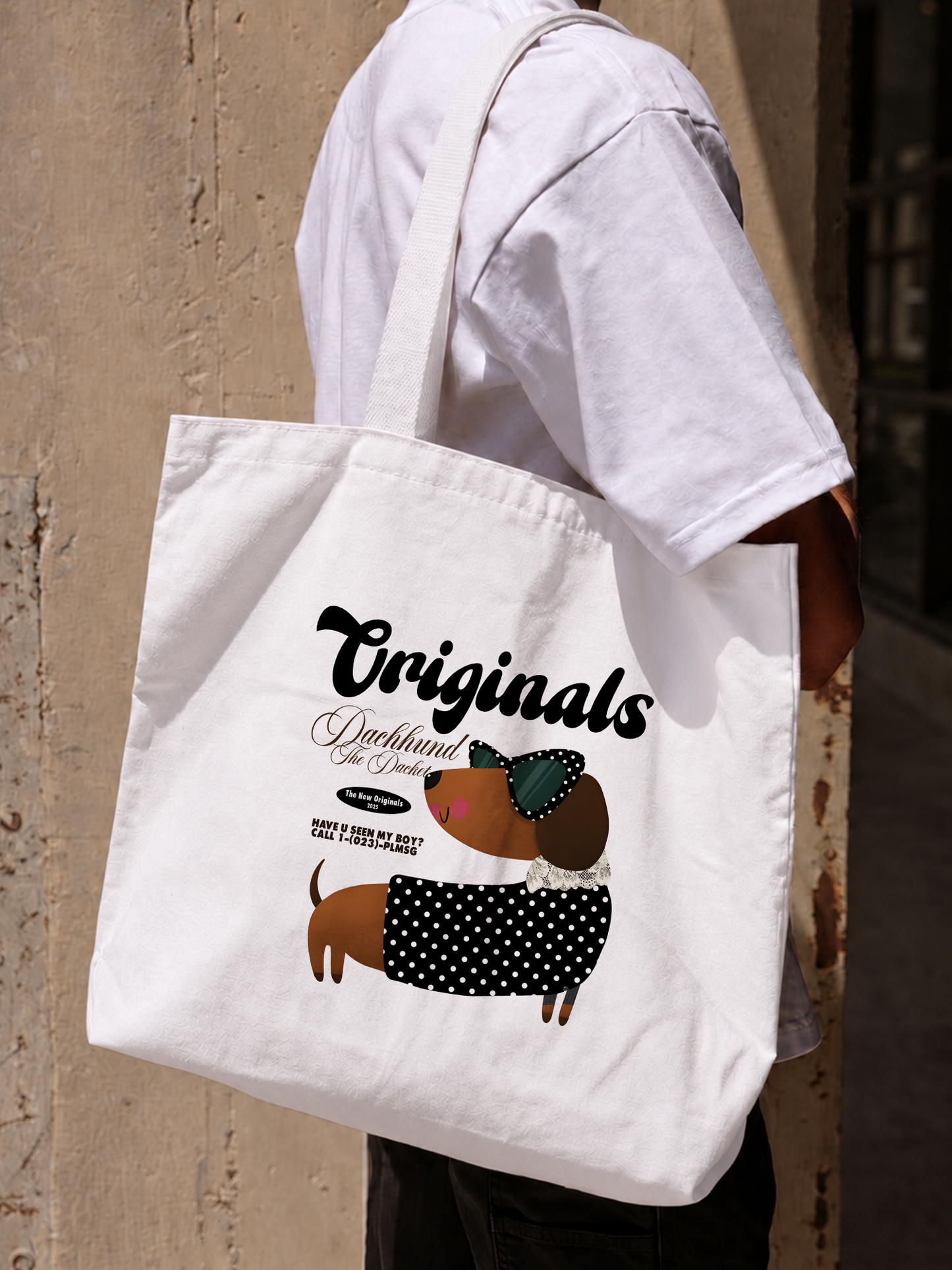 Túi Tote Animal l Mood Dots Dachhund