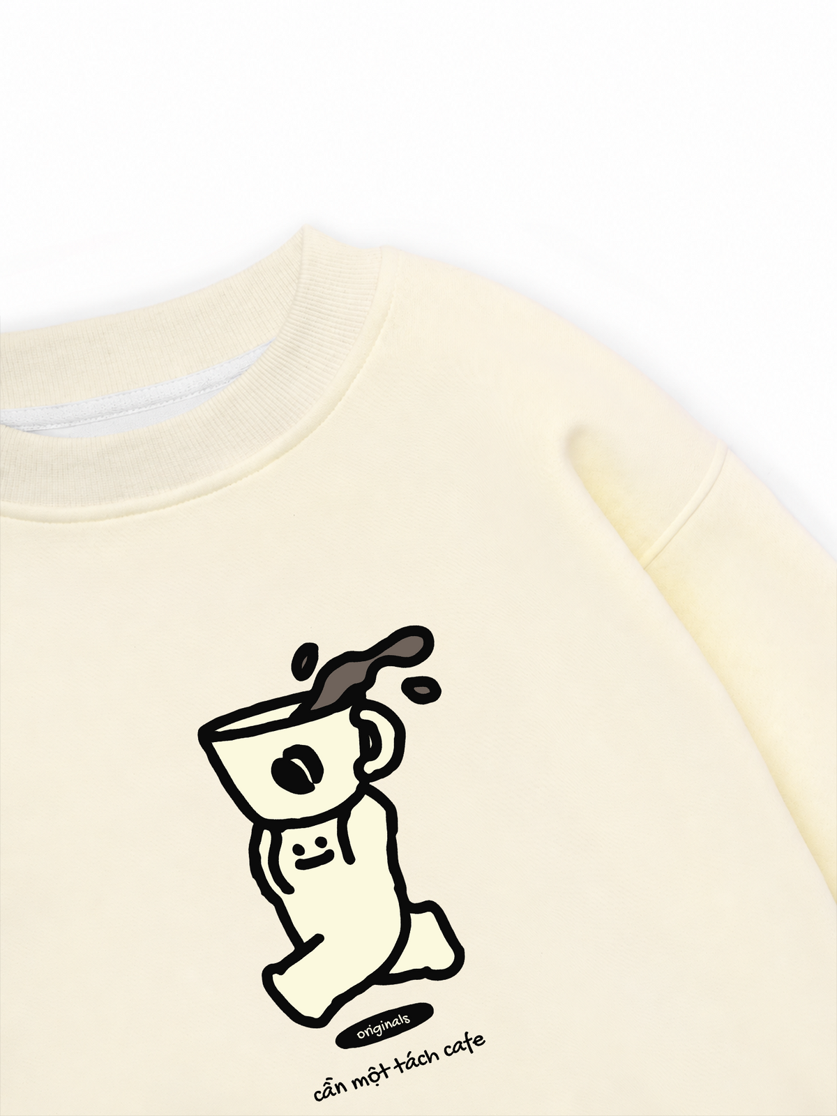Áo Sweater Nỉ Hai Da Cần Một Tách Cafe