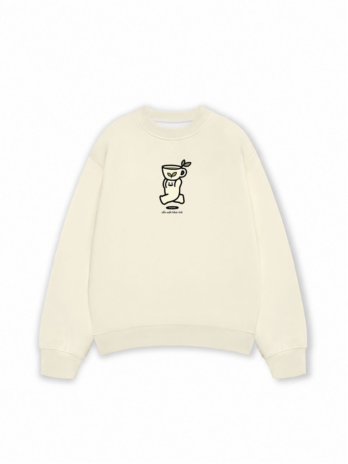 Áo Sweater Nỉ Hai Da Cần Một Tách Trà
