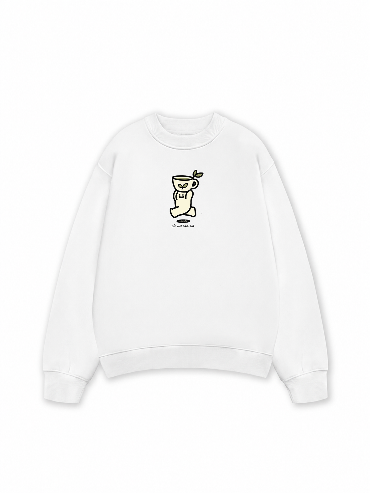 Áo Sweater Nỉ Hai Da Cần Một Tách Trà
