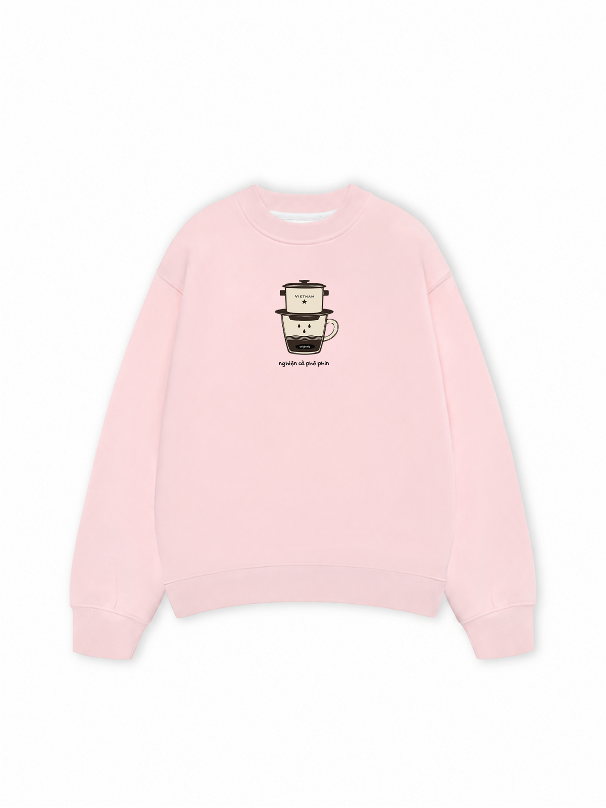 Áo Sweater Nỉ Hai Da Nghiện Cà Phê Phin