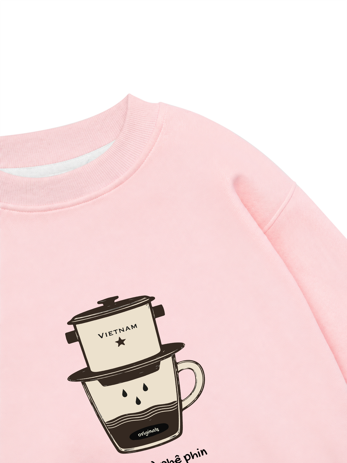 Áo Sweater Nỉ Hai Da Nghiện Cà Phê Phin