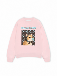 Áo Sweater Nỉ Hai Da Vitamin Meow Blue Tiffany