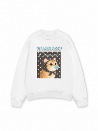 Áo Sweater Nỉ Hai Da Vitamin Meow Blue Tiffany
