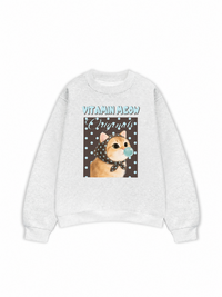 Áo Sweater Nỉ Hai Da Vitamin Meow Blue Tiffany