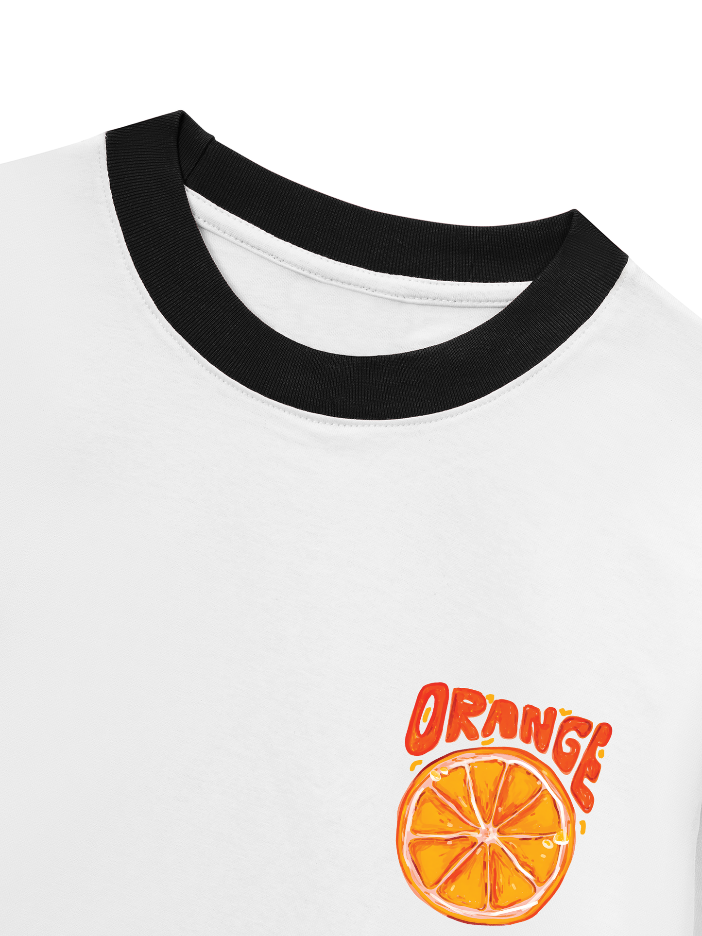 Áo Thun Ringer Relaxed Fit Summer Vibes Orange