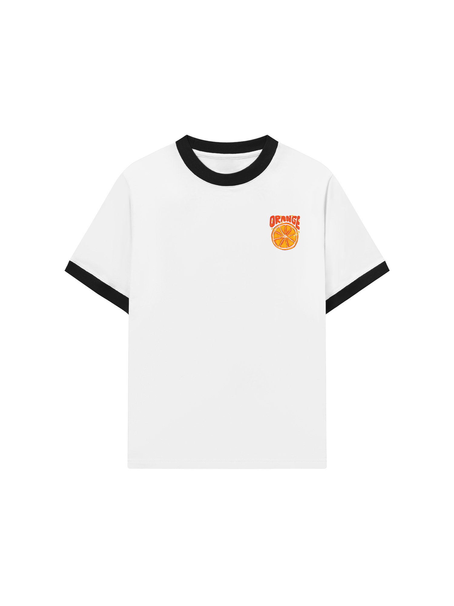 Áo Thun Ringer Relaxed Fit Summer Vibes Orange