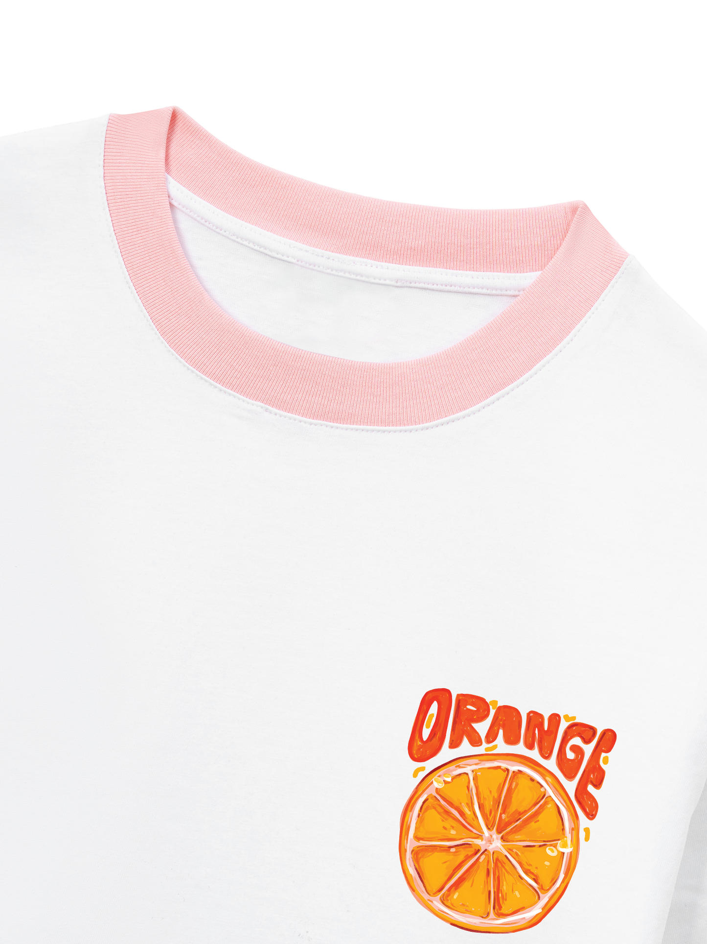 Áo Thun Ringer Relaxed Fit Summer Vibes Orange