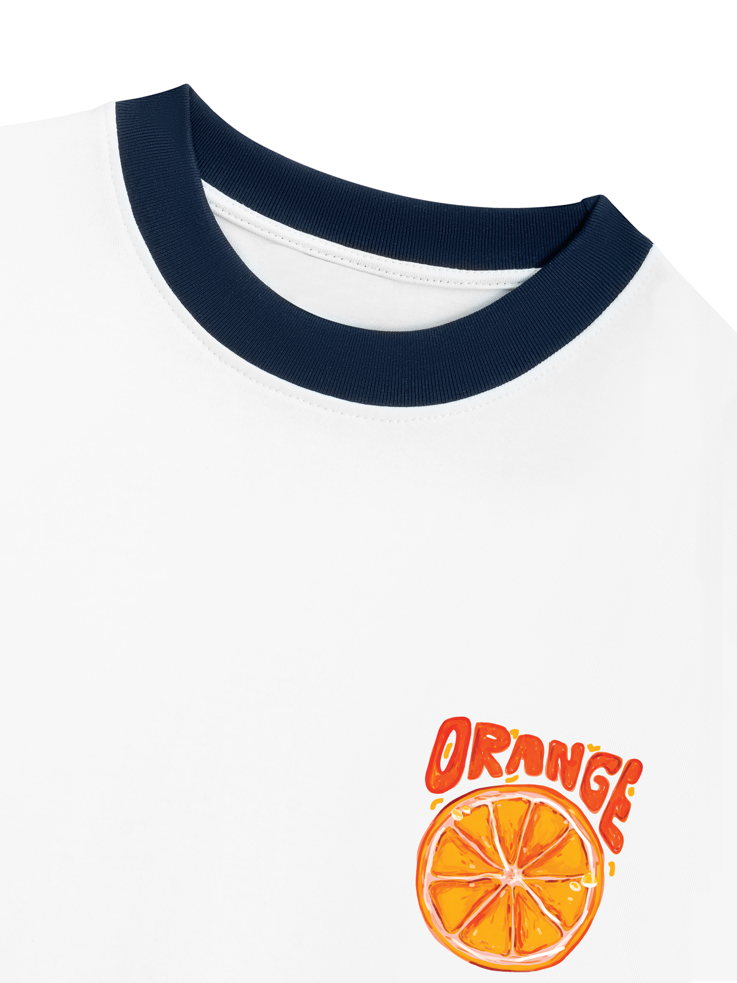 Áo Thun Ringer Relaxed Fit Summer Vibes Orange