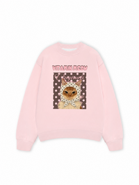 Áo Sweater Nỉ Hai Da Pink Dotty Vitamin Meow