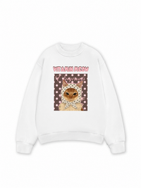 Áo Sweater Nỉ Hai Da Pink Dotty Vitamin Meow