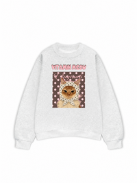 Áo Sweater Nỉ Hai Da Pink Dotty Vitamin Meow