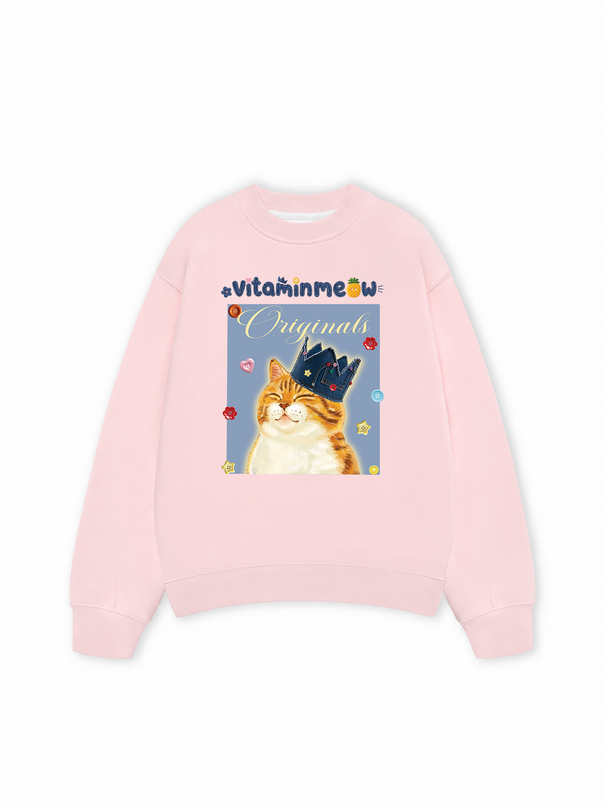 Áo Sweater Nỉ Hai Da Chú Mèo Thom