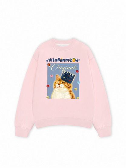 Áo Sweater Nỉ Hai Da Chú Mèo Thom