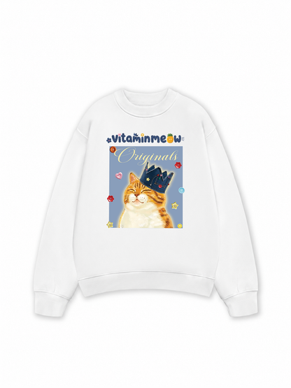 Áo Sweater Nỉ Hai Da Chú Mèo Thom