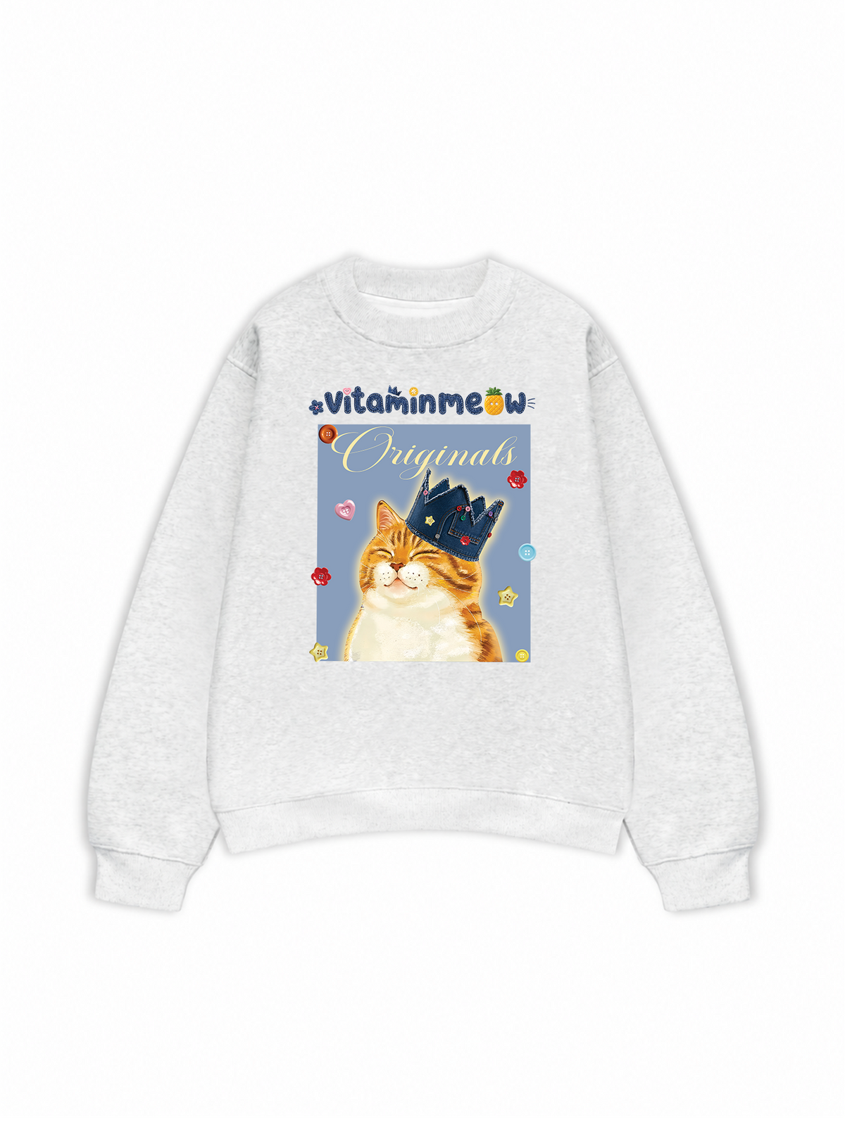 Áo Sweater Nỉ Hai Da Chú Mèo Thom