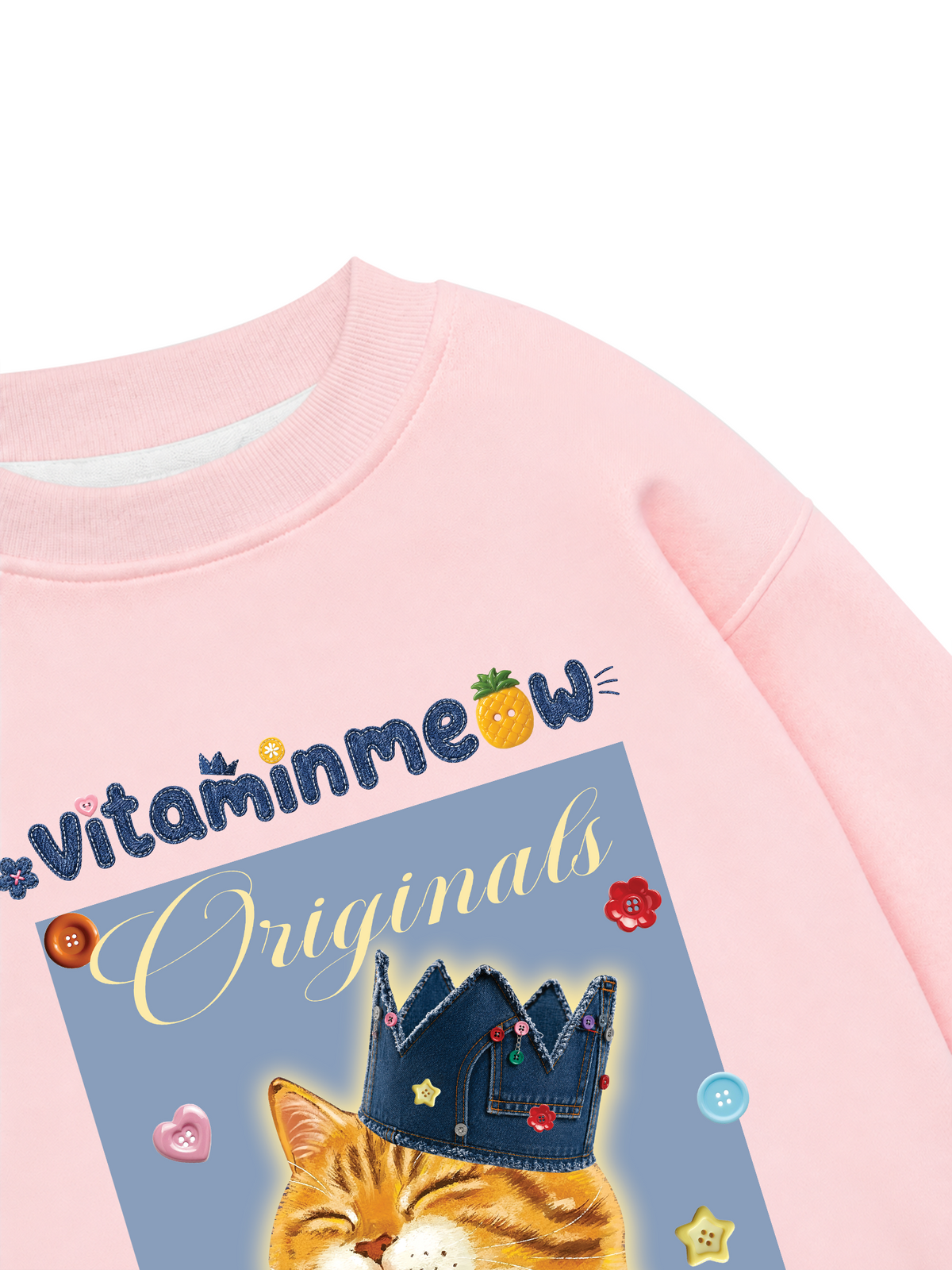 Áo Sweater Nỉ Hai Da Chú Mèo Thom