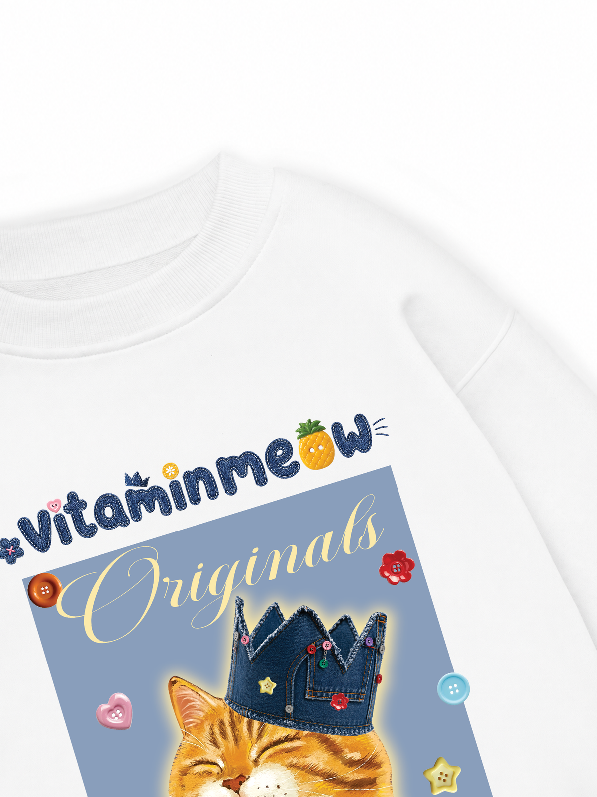 Áo Sweater Nỉ Hai Da Chú Mèo Thom