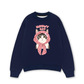 Áo Sweater Nỉ Hai Da Meowy Cat Pink Plaid