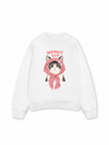 Áo Sweater Nỉ Hai Da Meowy Cat Pink Plaid