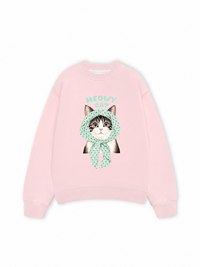 Áo Sweater Nỉ Hai Da Meowy Cat Blue Tiffany Dots