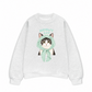 Áo Sweater Nỉ Hai Da Meowy Cat Blue Tiffany Dots