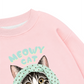 Áo Sweater Nỉ Hai Da Meowy Cat Blue Tiffany Dots