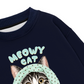 Áo Sweater Nỉ Hai Da Meowy Cat Blue Tiffany Dots