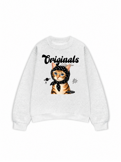 Áo Sweater Nỉ Hai Da Originals Kitty Love