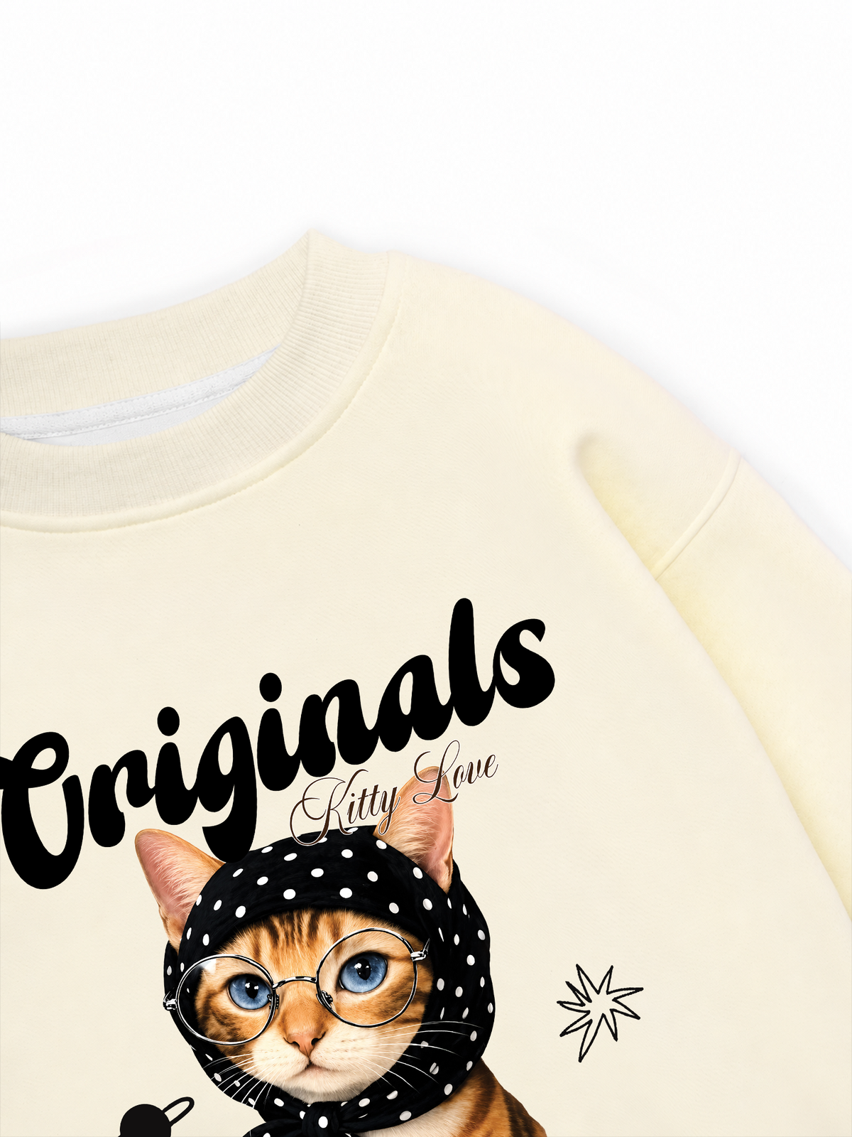 Áo Sweater Nỉ Hai Da Originals Kitty Love