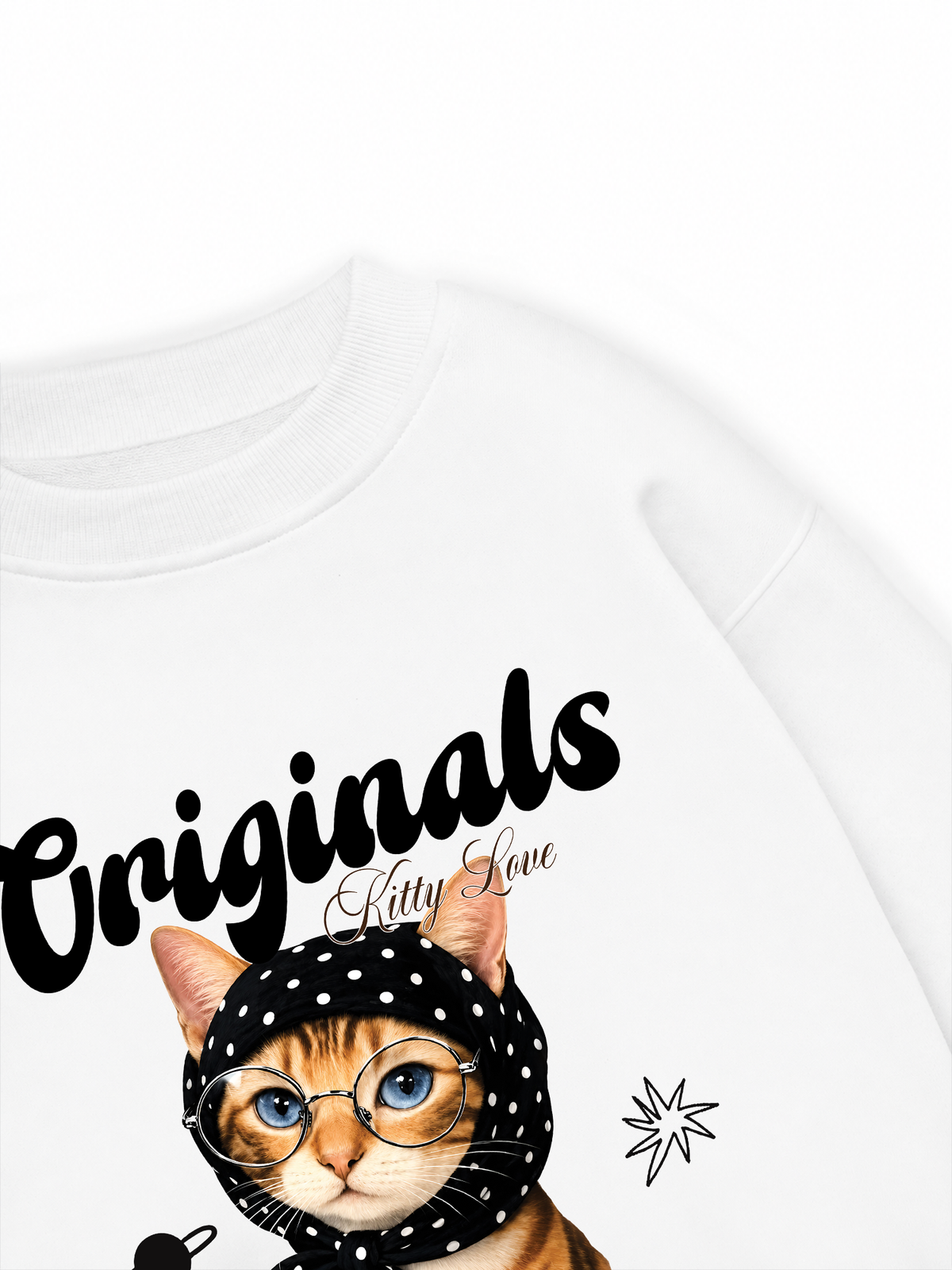 Áo Sweater Nỉ Hai Da Originals Kitty Love