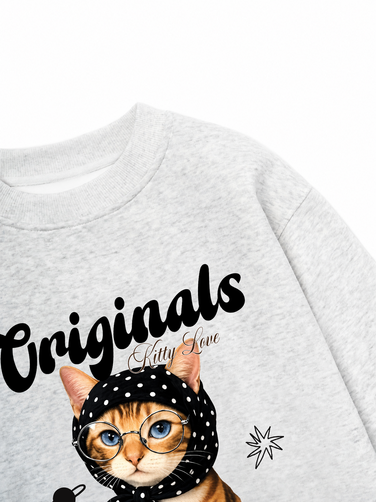 Áo Sweater Nỉ Hai Da Originals Kitty Love